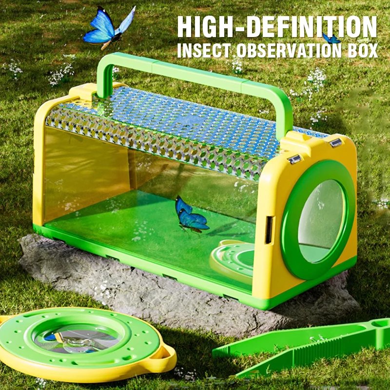 昆虫捕獲ケージ観察ボックス 拡大鏡付き バタフライネット 屋 - Outdoor Camping For Kids のレビューと価格
