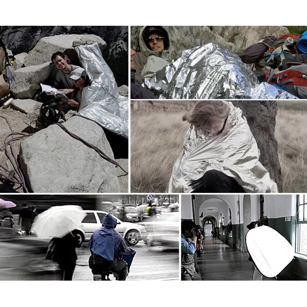 マイラーホイル緊急サバイバルブランケット防水防風反射スペース - Emergency Mylar Blanket のレビューと価格
