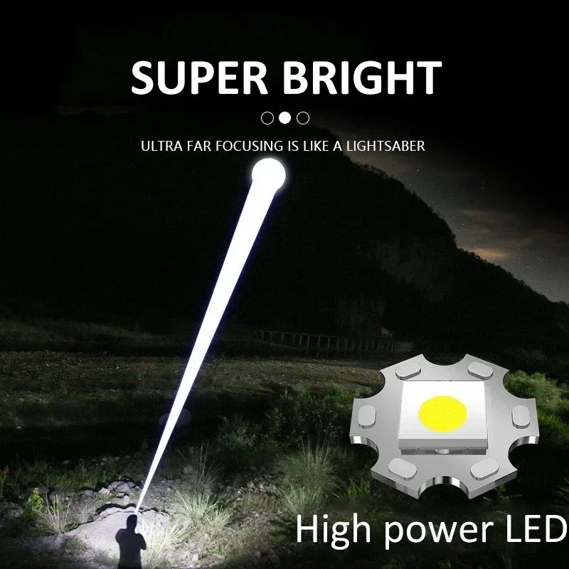 900000LM 強力な LED 懐中電灯 Type-c 充 - Outdoor Camping Adventures のレビューと価格