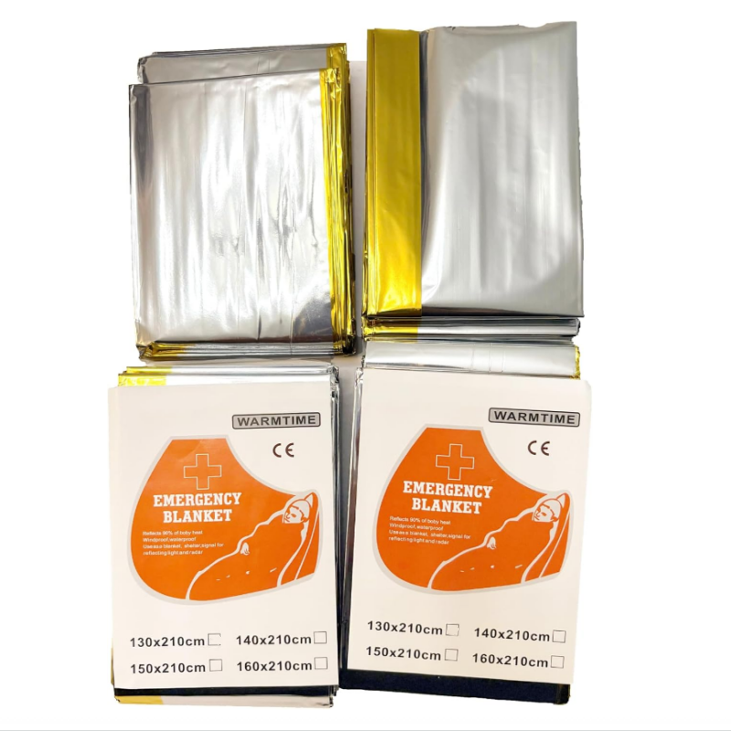 4 パック ゴールド シルバー マイラー緊急用サーマルブラン - Emergency Mylar Blanket のレビューと価格