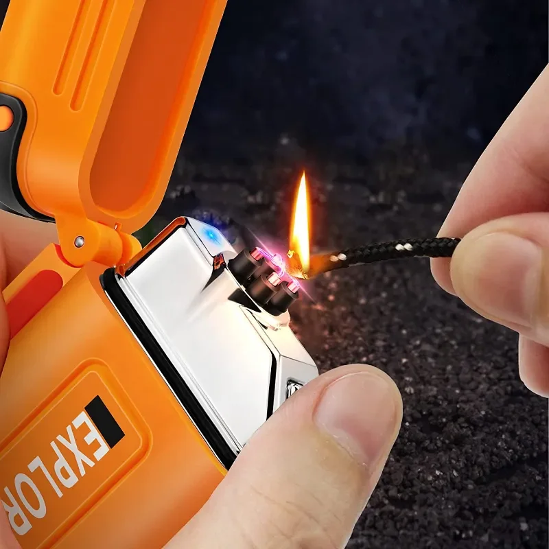 2023 新防水ダブルアークライター USB 充電式防風プラ - Outdoor Windproof Lighter のレビューと価格