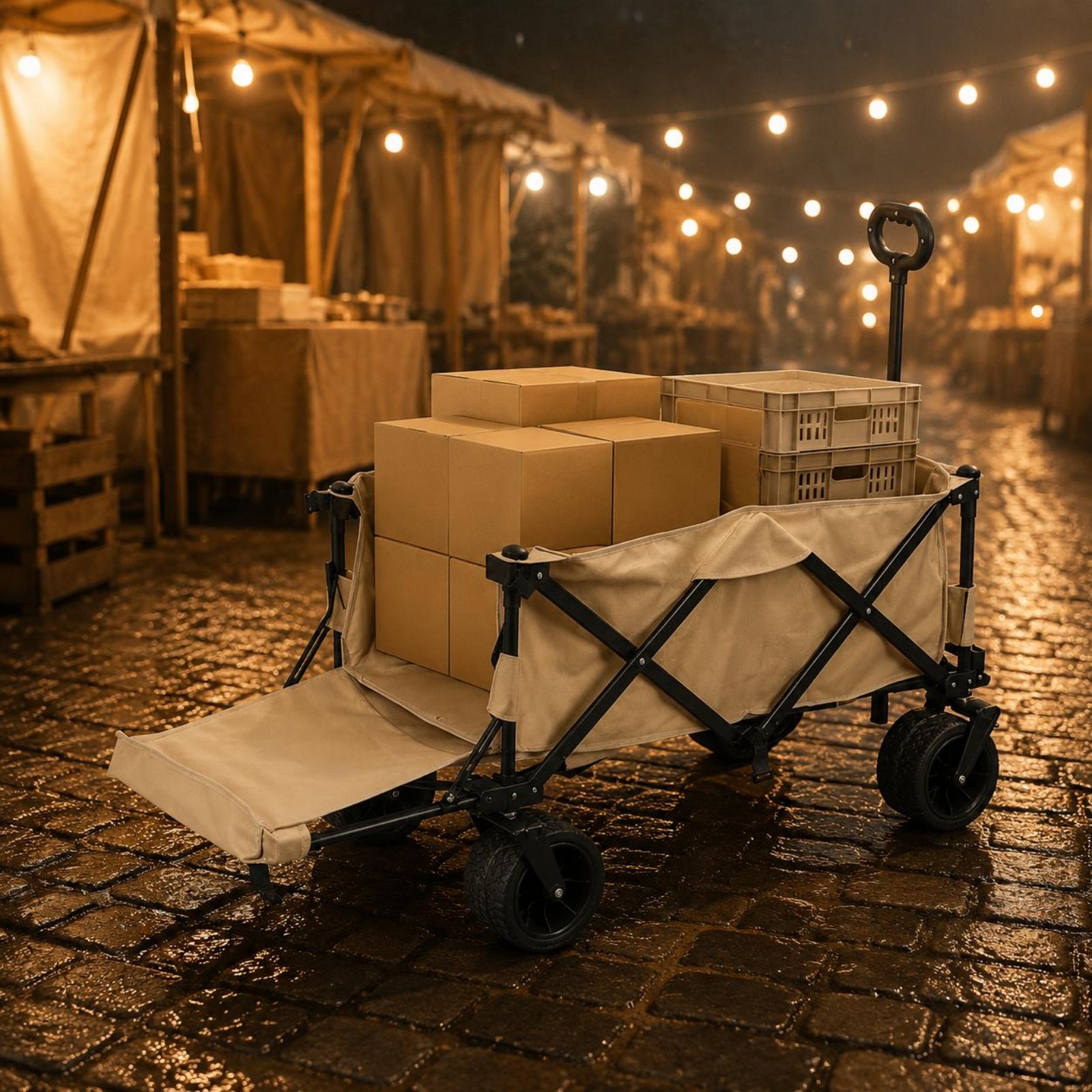ワゴンテーブル車両 ヘビーデューティーメタルフレーム キャン - Outdoor Camping Vehicle Wagon のレビューと価格