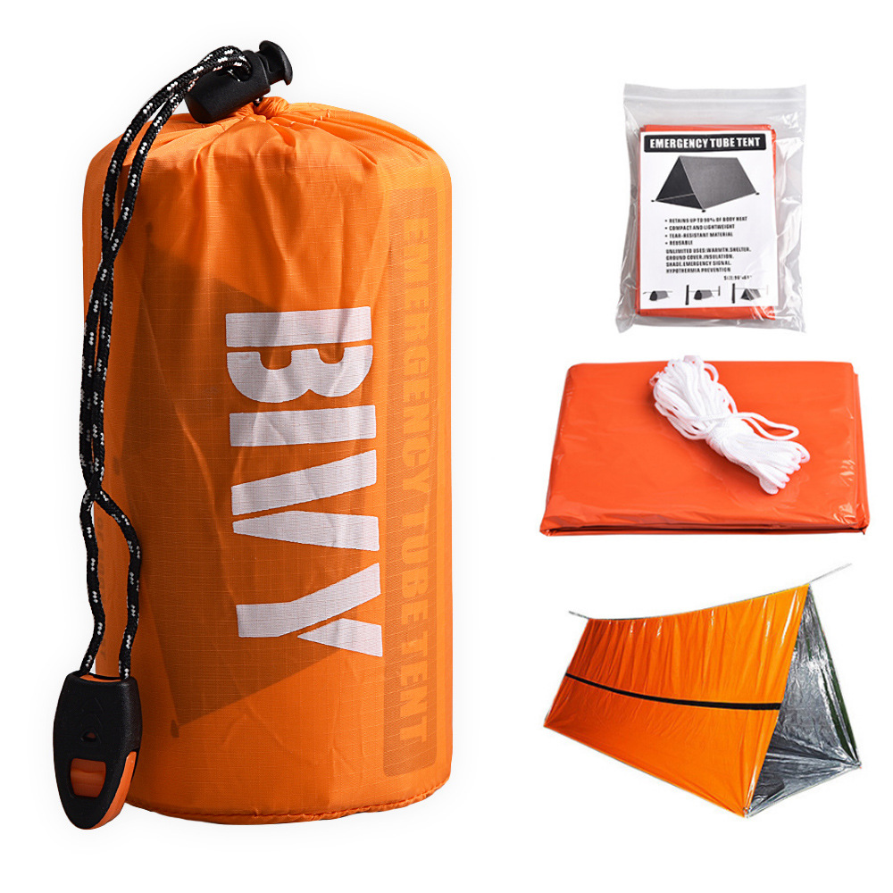 2 人緊急避難所ビビィサバイバルテントキットマイラーチューブ - Emergency Mylar Blanket のレビューと価格