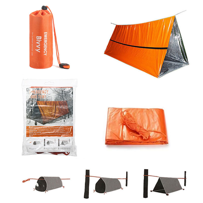 2 人緊急避難所ビビィサバイバルテントキットマイラーチューブ - Emergency Mylar Blanket のレビューと価格