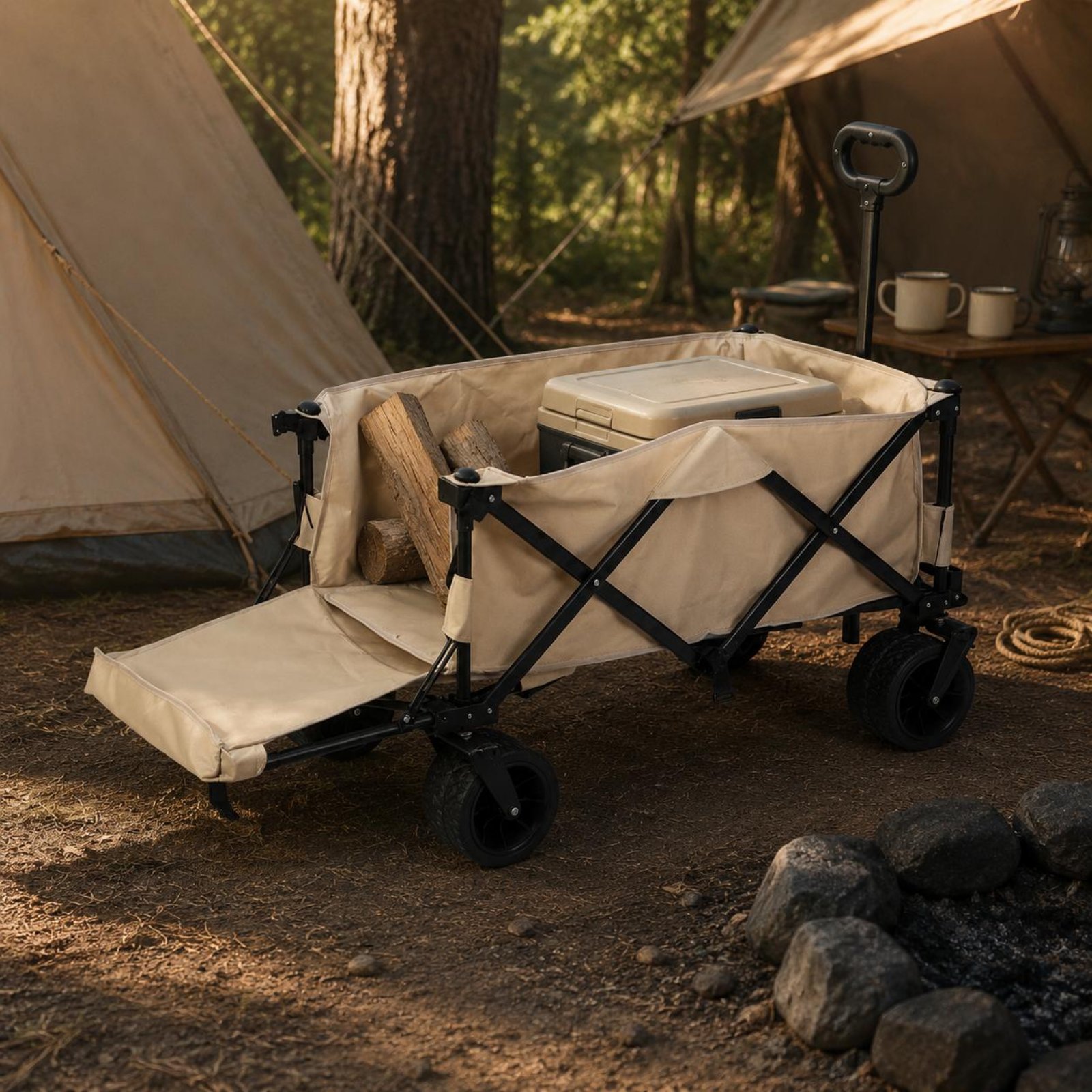 ワゴンテーブル車両 大容量キャンピングワゴン アウトドアギア - Outdoor Camping Vehicle Wagon のレビューと価格