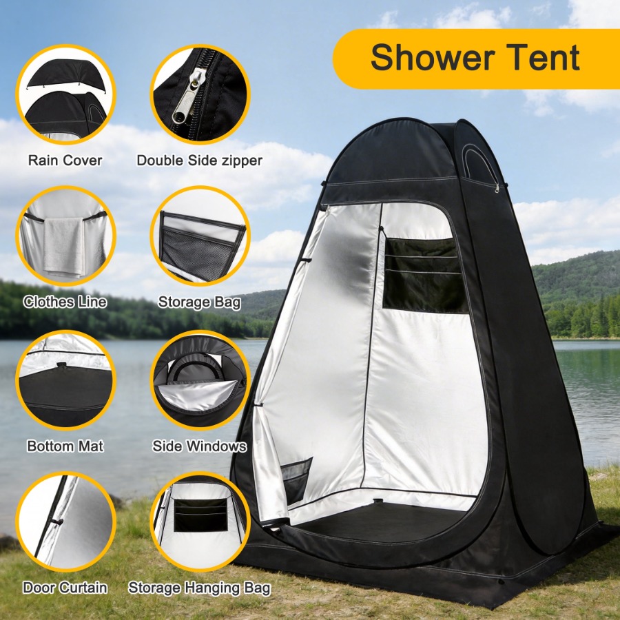 キャンプシャワーテント屋外ポップアップ更衣テントポータブルバ - Outdoor Camping Toilet Tent のレビューと価格