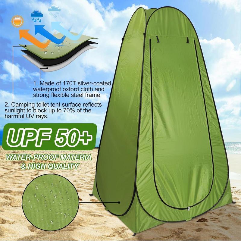 ポータブル屋外キャンプテントポップアッププライバシーシャワー - Outdoor Camping Toilet Tent のレビューと価格