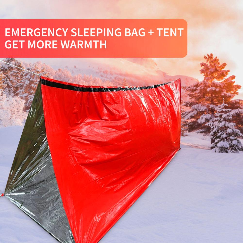 ポータブル防水緊急サバイバル寝袋屋外 EDC キャンプギアサ - Emergency Mylar Blanket のレビューと価格