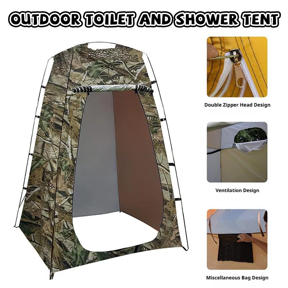 ポータブルシャワーテント二重層防水プライバシーシェルター屋外 - Outdoor Camping Toilet Tent のレビューと価格