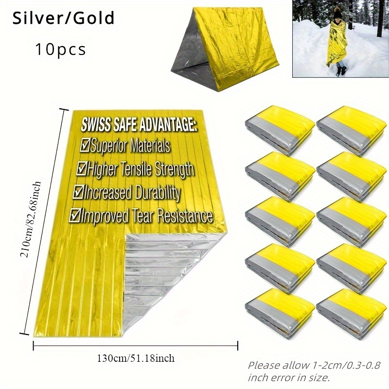 マイラー断熱ブランケット,耐久性のあるスペースブランケット, - Emergency Mylar Blanket のレビューと価格
