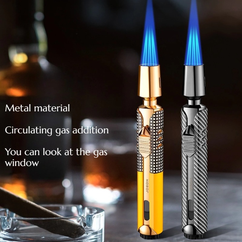 JOBONメタル3フレーム防風ジェットブルーフレームブタンガ - Outdoor Windproof Lighter のレビューと価格