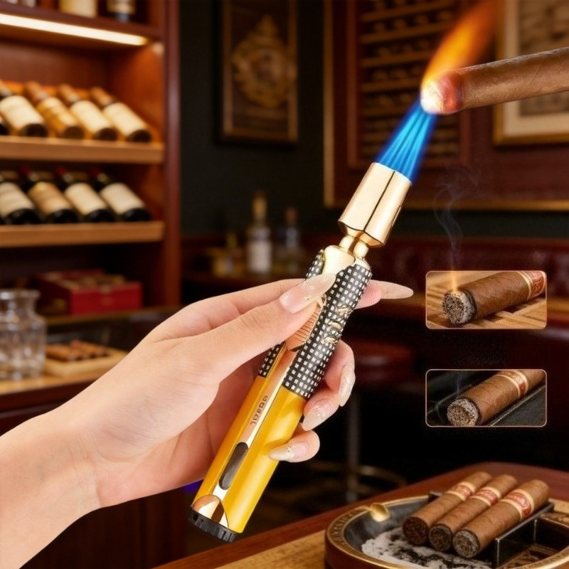 JOBONメタル3フレーム防風ジェットブルーフレームブタンガ - Outdoor Windproof Lighter のレビューと価格