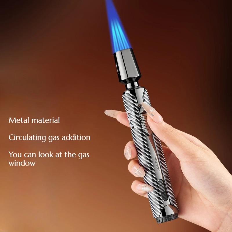 JOBONメタル3フレーム防風ジェットブルーフレームブタンガ - Outdoor Windproof Lighter のレビューと価格