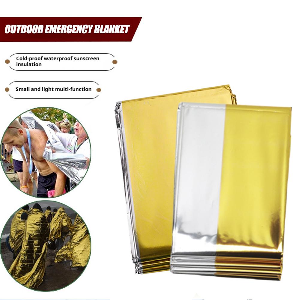 低体温症救助用救急キャンプキット、保温用アルミ箔、救命用保温 - Emergency Mylar Blanket のレビューと価格