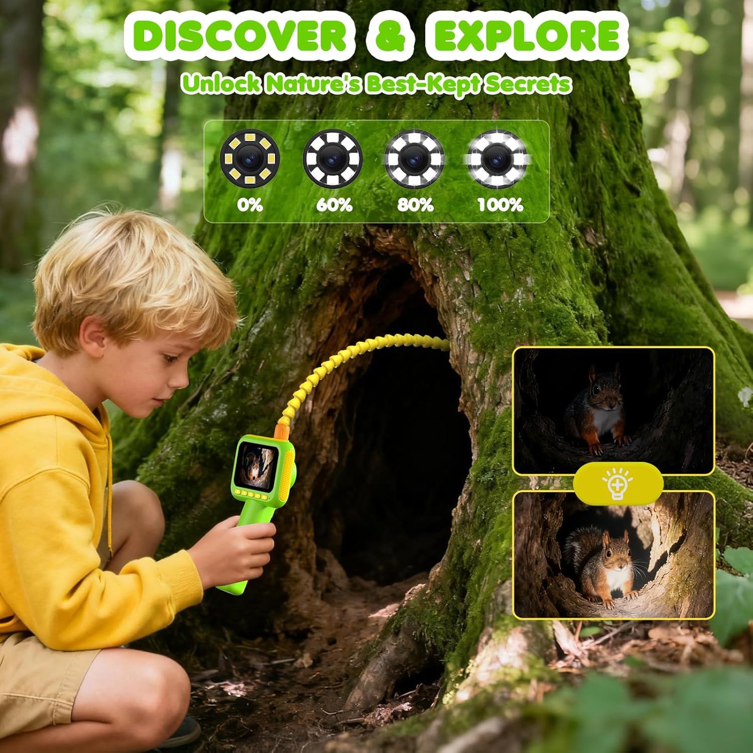 子供用内視鏡、ライト付きボアスコープスネークカメラおもちゃ、 - Outdoor Camping For Kids のレビューと価格