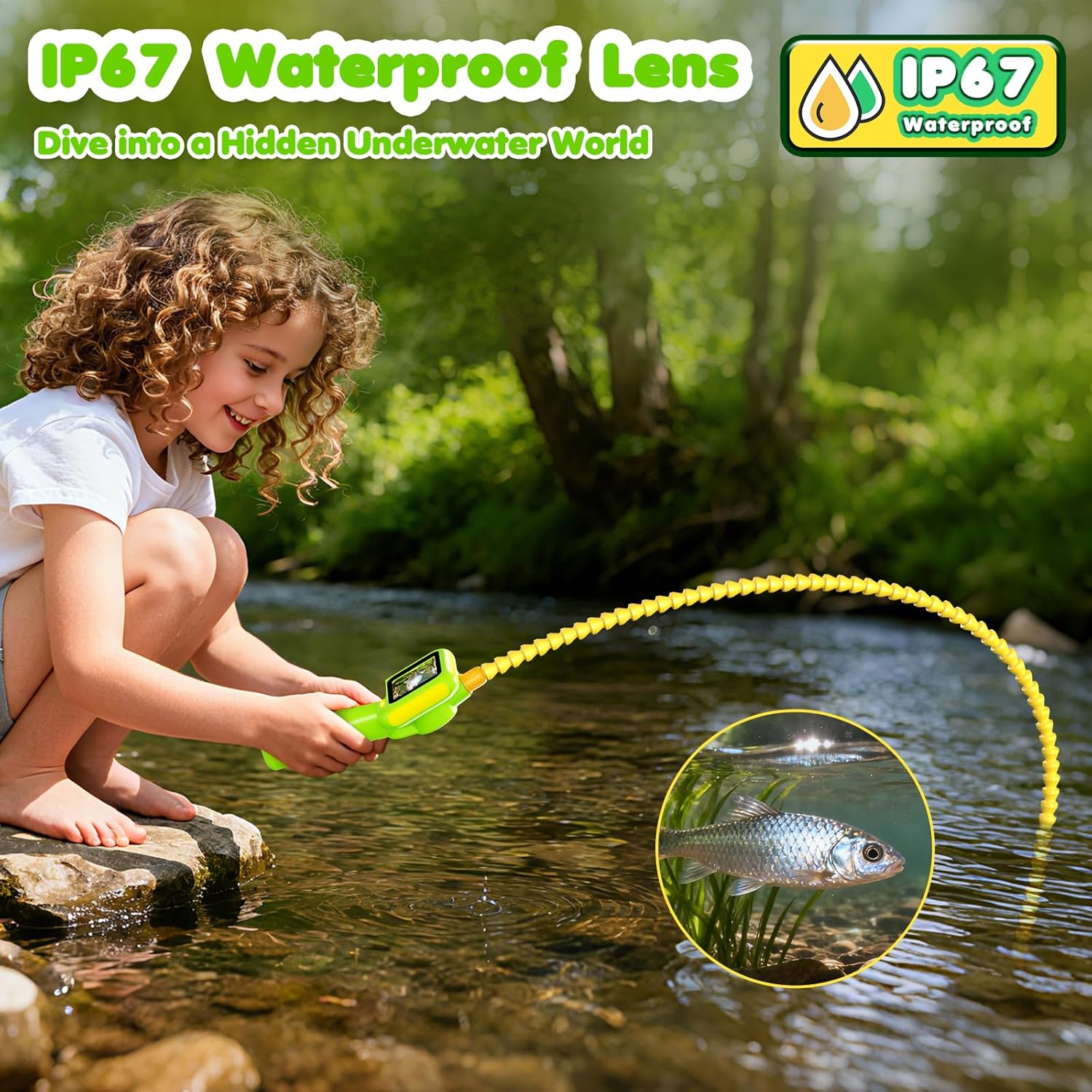 子供用内視鏡、ライト付きボアスコープスネークカメラおもちゃ、 - Outdoor Camping For Kids のレビューと価格