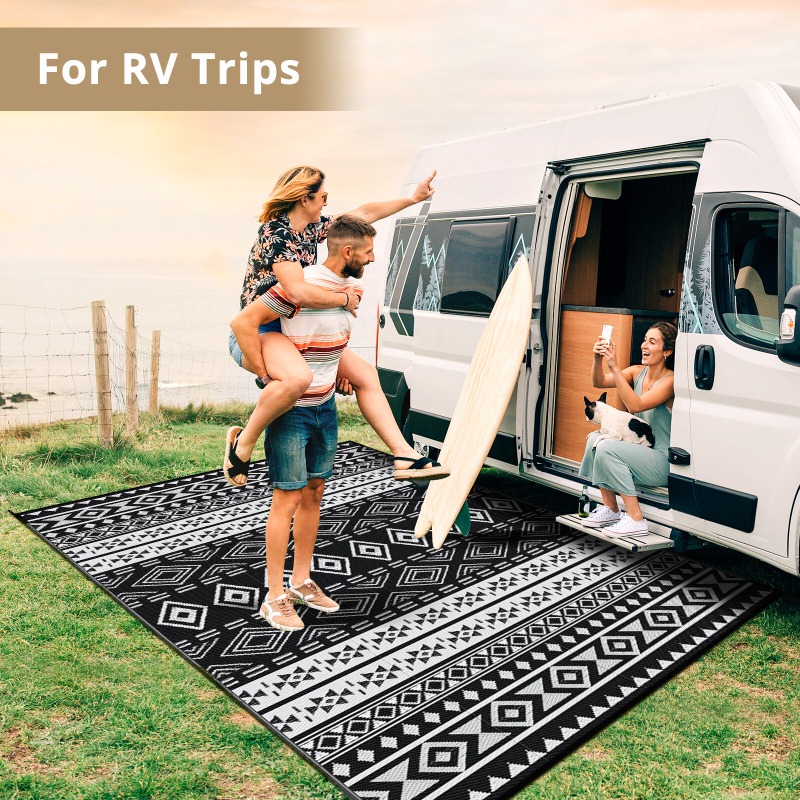 (5x8、6x9、9x12、9x18) 屋外用ラグ パティオ - Outdoor Camping Rugs 9X12 のレビューと価格