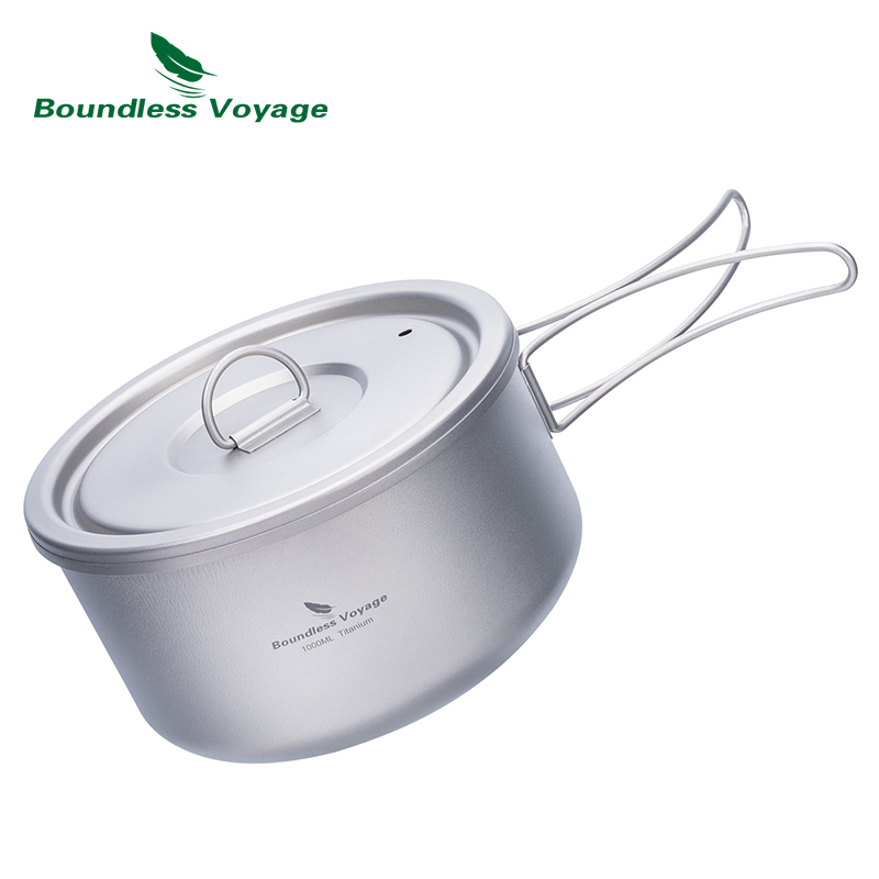 ふた付きのキャンプ用チタンポット,超軽量,屋外料理,単層,弁 - Outdoor Camping Cooking Set のレビューと価格