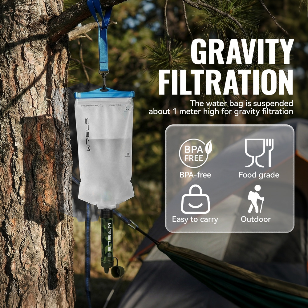 WRELS 屋外ポータブル浄水器セット キャンプ用浄水器 サ - Outdoor Camping Direct のレビューと価格
