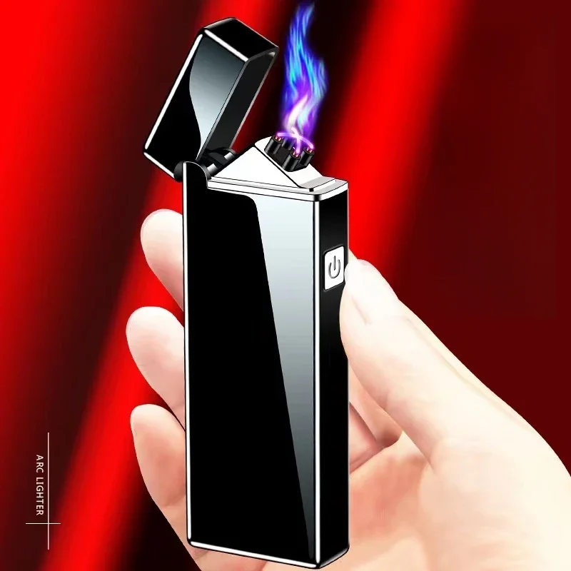 防風電子タバコライター,デュアルアークパルス,USB充電,ア - Outdoor Windproof Lighter のレビューと価格