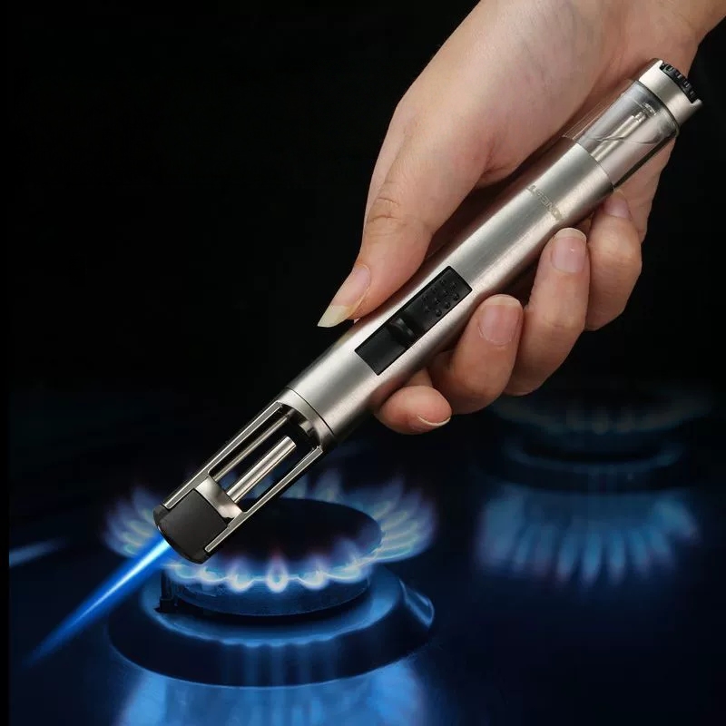 防風スプレーガンライター、金属製インフレータブルブタンガスジ - Outdoor Windproof Lighter のレビューと価格