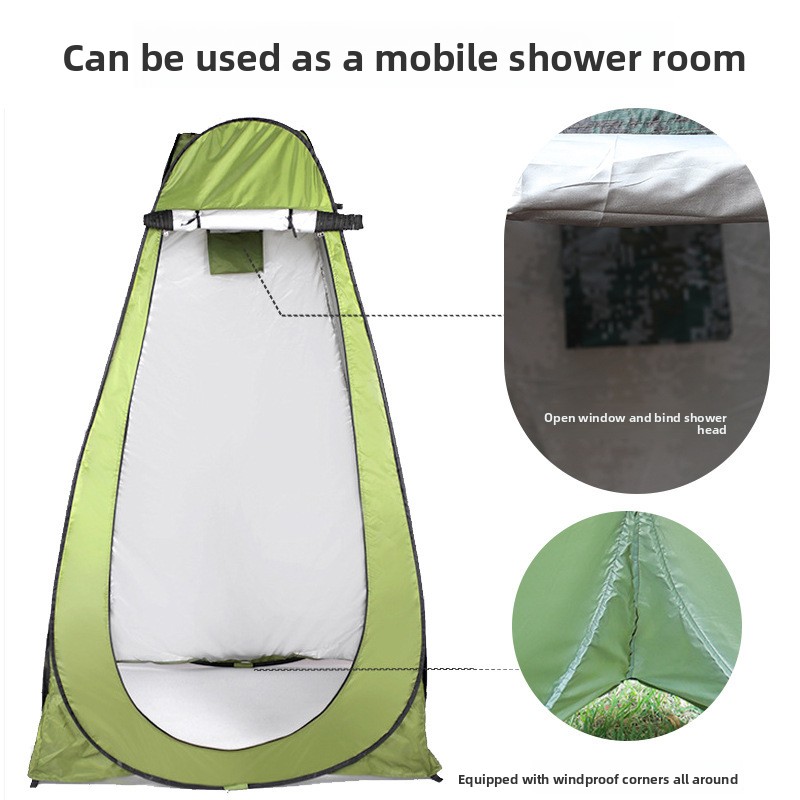 自動ポップアップ式シングルレイヤープライバシーテント、ポータ - Outdoor Camping Toilet Tent のレビューと価格