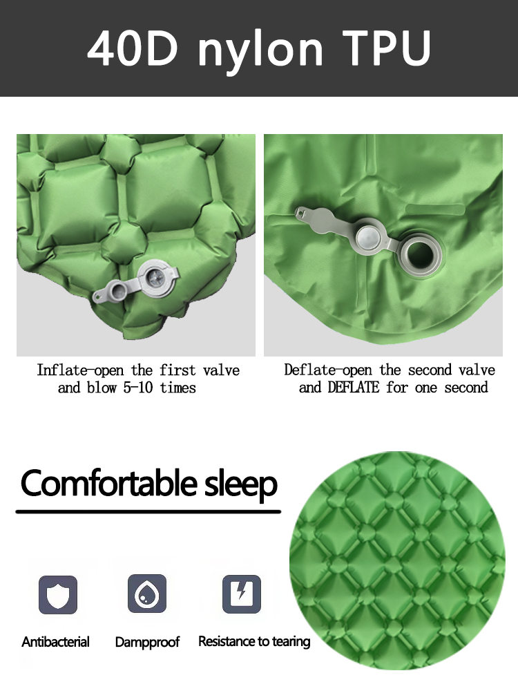 キャンプ用インフレータブルマットレス テント用折りたたみキャ - Bed Outdoor Camping のレビューと価格