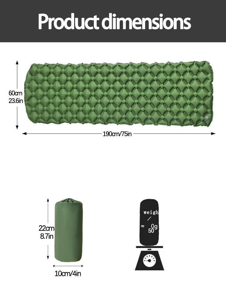 キャンプ用インフレータブルマットレス テント用折りたたみキャ - Bed Outdoor Camping のレビューと価格